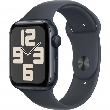 Apple Watch SE 2024 44mm (GPS) Midnight Aluminum Case w. Midnight Sport Band - M/L (MXEK3)