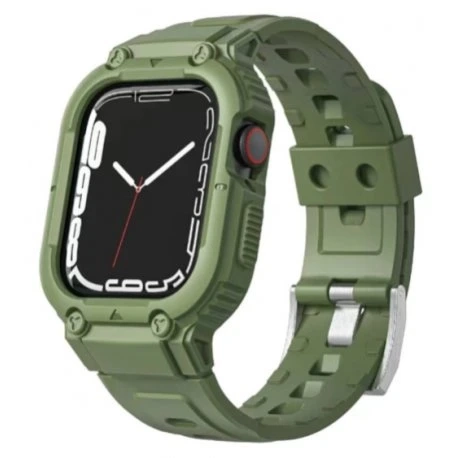 Ремінець WIWU Silicone Armor Series Hard PC Case Band 42/44/45mm Green (Wi-WB014)