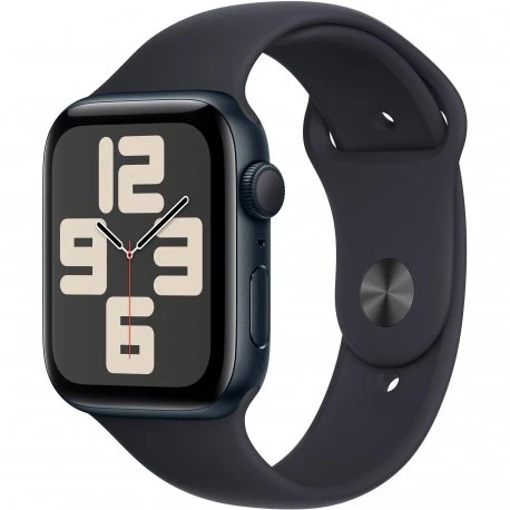 Apple Watch SE 2023 44mm (GPS) Midnight Aluminum Case w. Midnight Sport Band - Size M/L (MRE93)