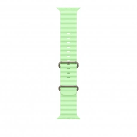 Ремінець Ocean Band для Apple Watch 49mm Neon Green Ocean Band - Natural Titanium Finish (MGCF4)
