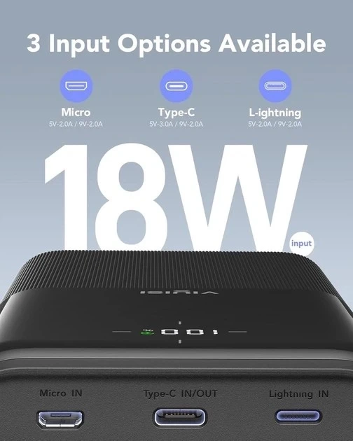 Зовн_АКБ VIYISI G3015 30000mAh 22,5W (X001XFVS1J) чорний