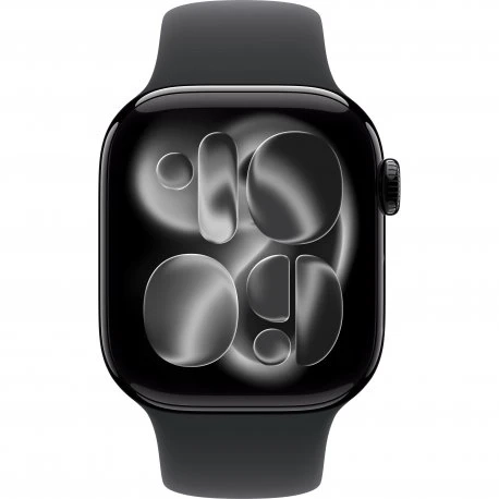 Apple Watch Series 11 42mm (GPS) Jet Black Aluminium Case with Black Sport Band - S/M (MEQT4)