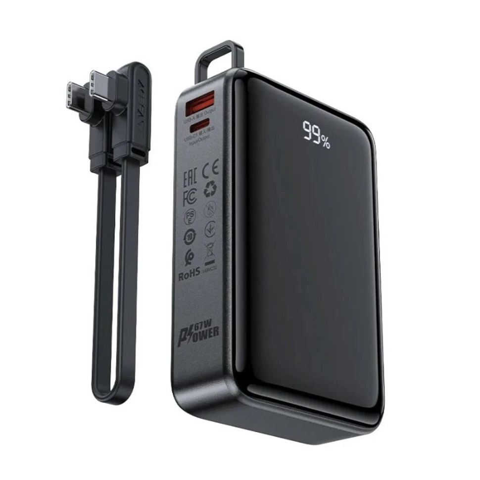 Універсальна мобільна батарея Acefast M14 20000mAh 22.5W Black (6974316283966)