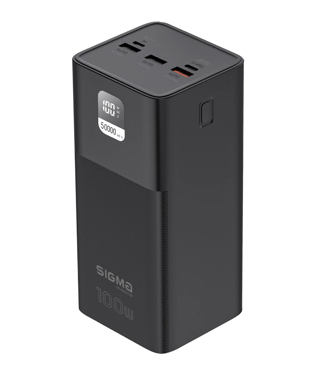 Універсальна мобільна батарея Sigma mobile X-Power SI50A6QLX 50000mAh Black (4827798741313)