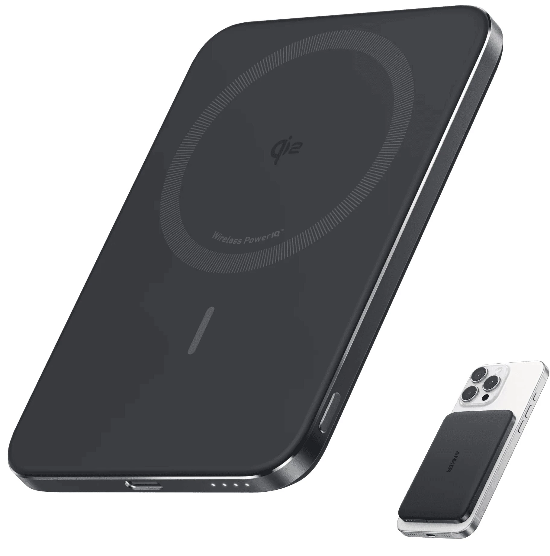 Універсальна мобільна батарея Anker Nano MagGo Slim 5000mAh 20W Black (A1665H11)
