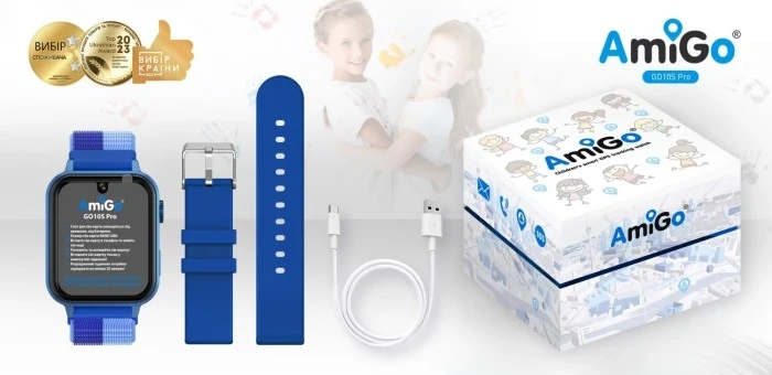 Смарт-годинник для дітей AmiGo GO10S Pro WIFI AMG-GO10S-BL Синій