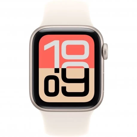 Apple Watch SE 3 40mm (GPS) Starlight Aluminium Case with Starlight Sport Band - M/L (MEH54)