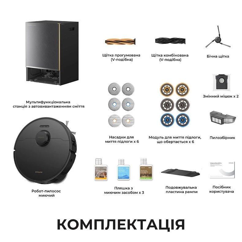 Робот-пилосос Dreame Bot Matrix 10 Pro Black (RLM61HE-Bl)