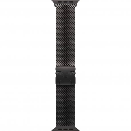 Apple Watch Ultra 3 49mm (GPS+LTE) Black Titanium Case with Black Titanium Milanese Loop - Medium