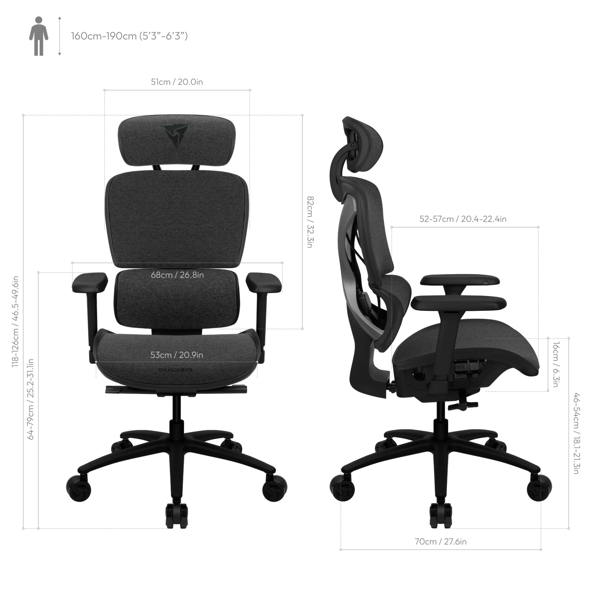 Крісло для геймерів TX3 XTC Loft Dark Grey (TEGC-307410Z.Z1)