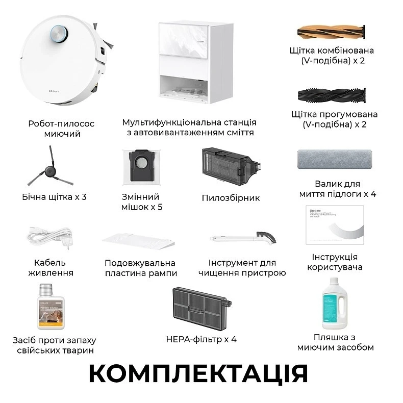 Робот-пилосос Dreame Aqua 10 Ultra Track Complete White (RLR81CE-1-WH)