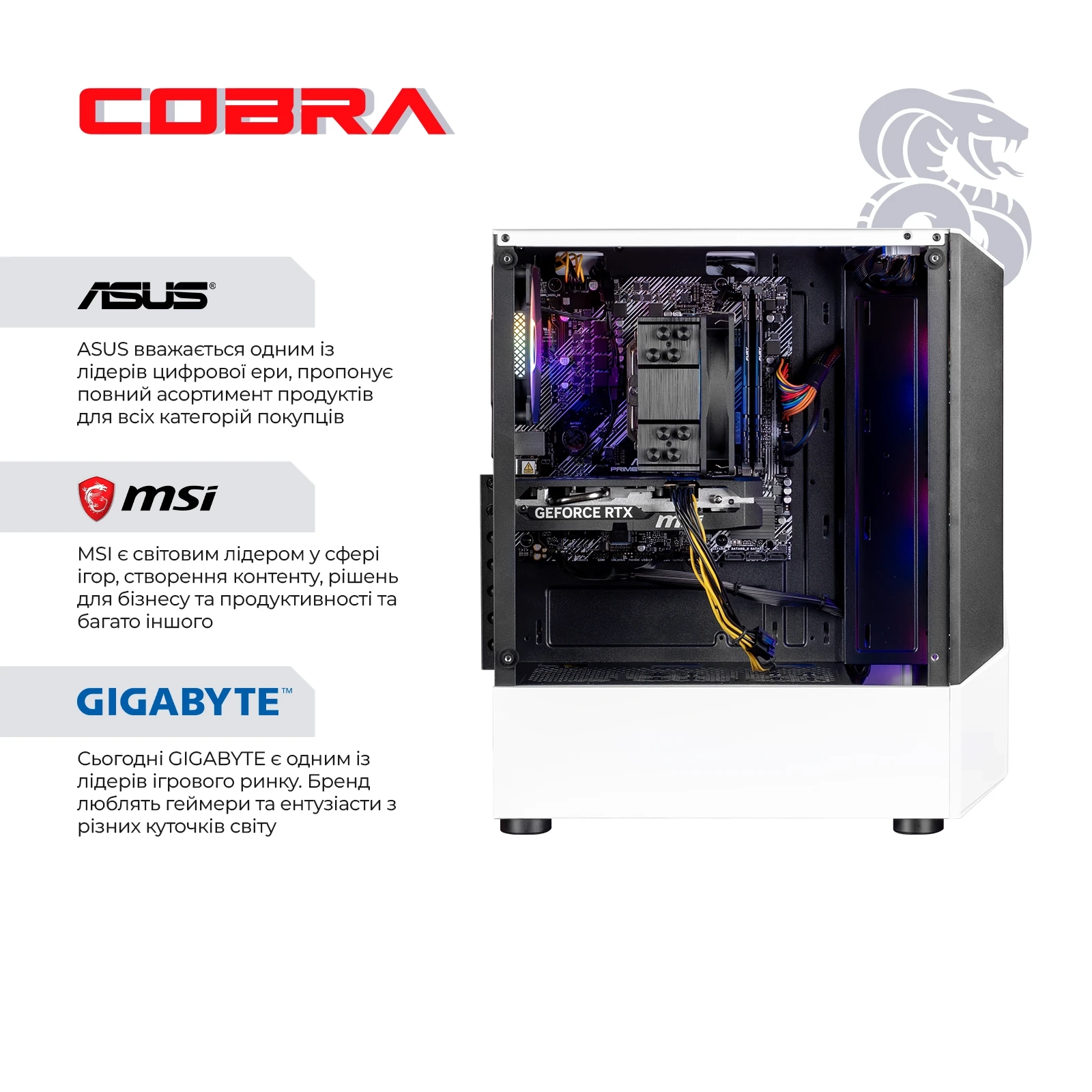 Ігровий комп`ютер COBRA Go RTX 5060 / Ryzen 5 4500 / RAM 32GB / SSD 1TB / Win 11 (R5G23493)