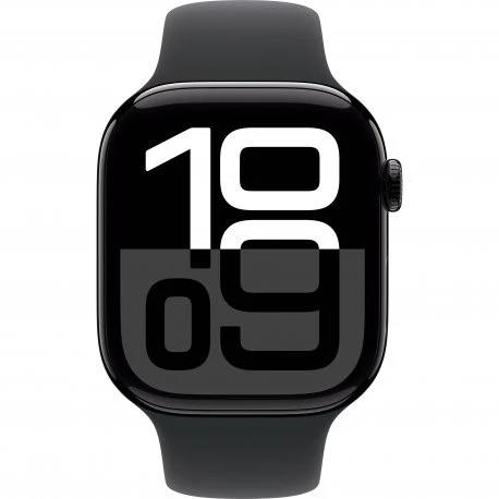 Apple Watch Series 10 46mm (GPS) Jet Black Aluminium Case with Black Sport Band - M/L (MWWQ3)