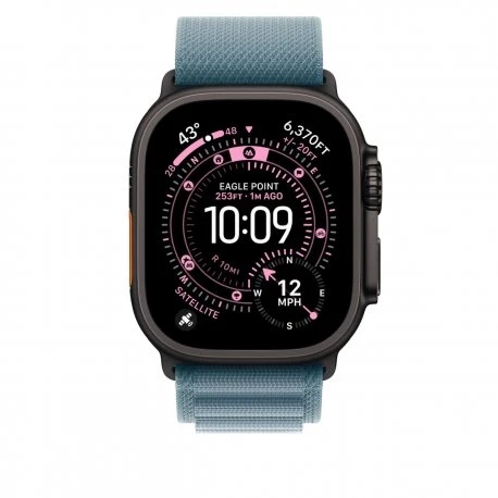 Ремінець Apple для Apple Watch 49mm Alpine Loop Light Blue Black Titanium Finish (MG9L4)