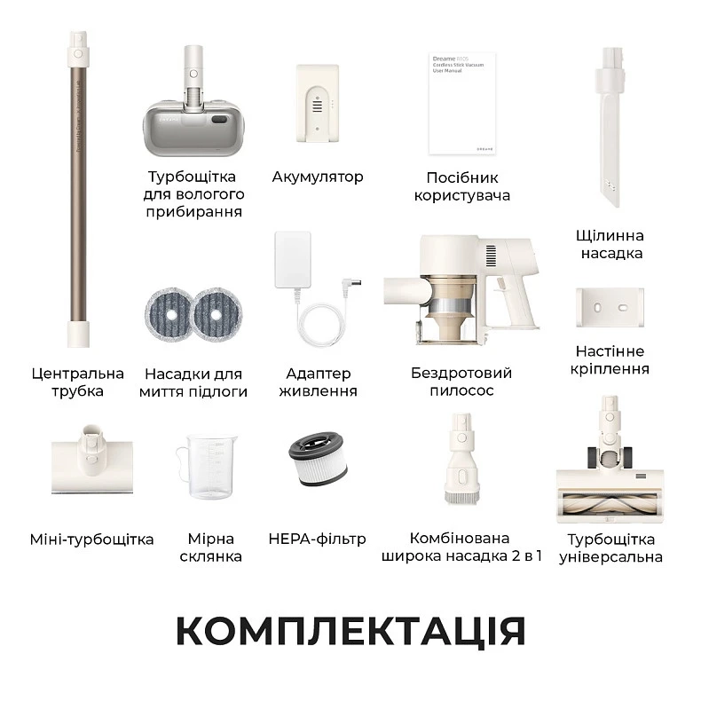 Акумуляторний пилосос Dreame R10s Aqua (VZV25A)