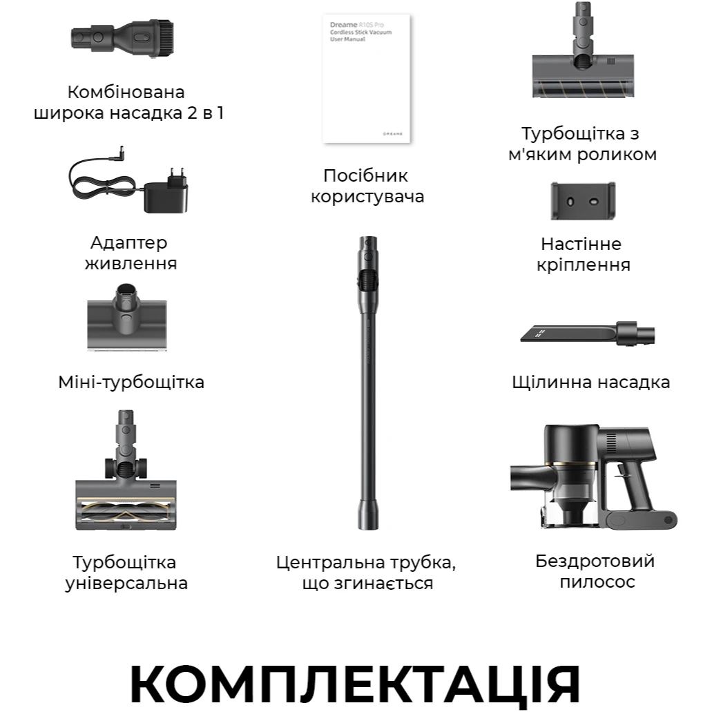 Акумуляторний пилосос Dreame R10s Pro EN (VZV23B)